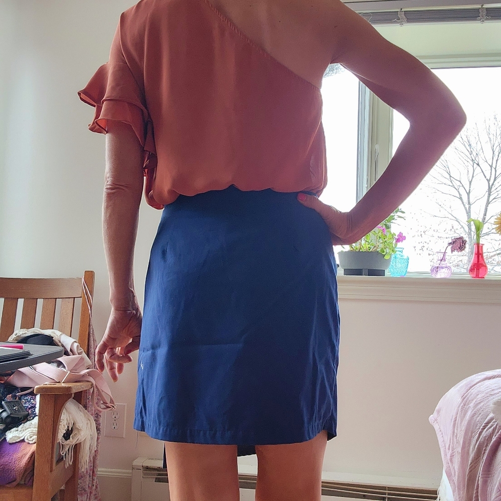 Sugar + Lipz Rust One Shoulder Blouse - Picture 3 of 5
